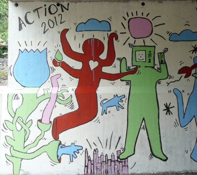 Haring Inspired Mural Haring Inspired Mural